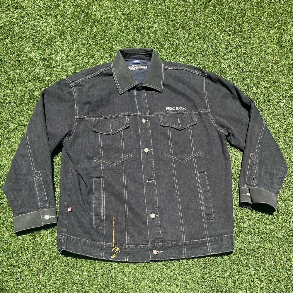 VTG 00’s / Y2K Phat Farm Denim Mens Jacket - Picture 2 of 7